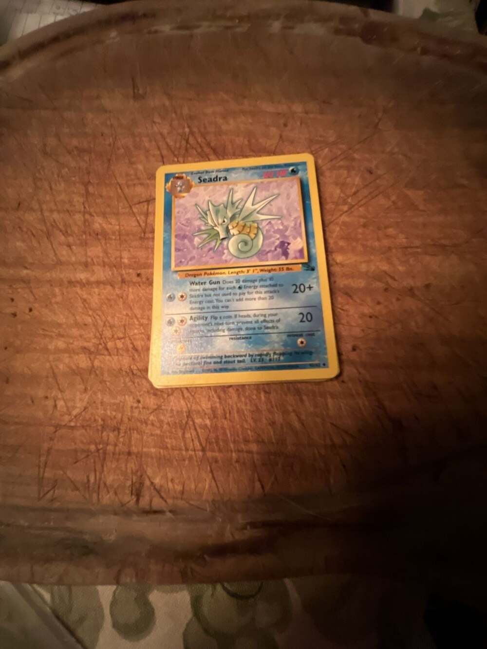 1999 Pokemon Fossil Set Seadra 1st Edition 42/62 Trading Card